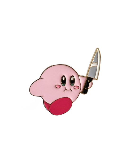 Cute Knife Kirby Enamel Pin