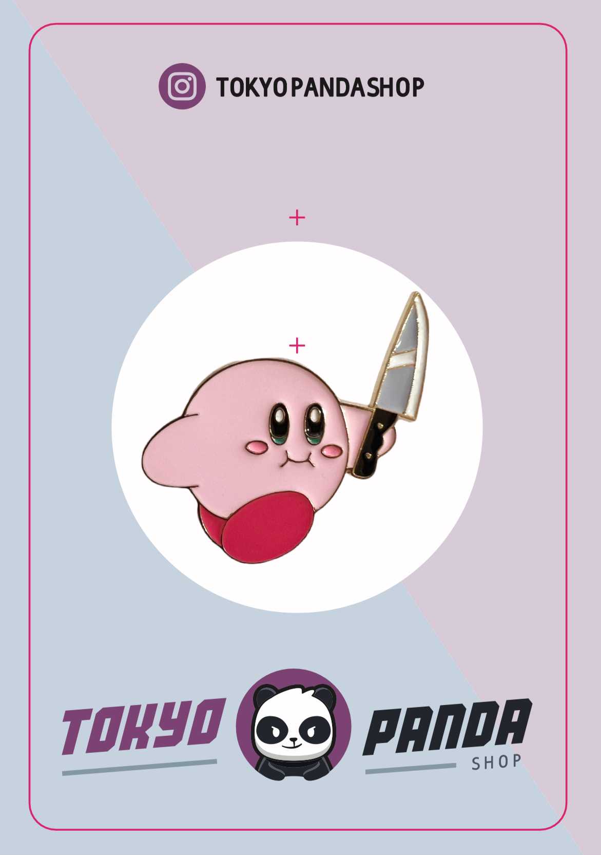 Cute Knife Kirby Enamel Pin