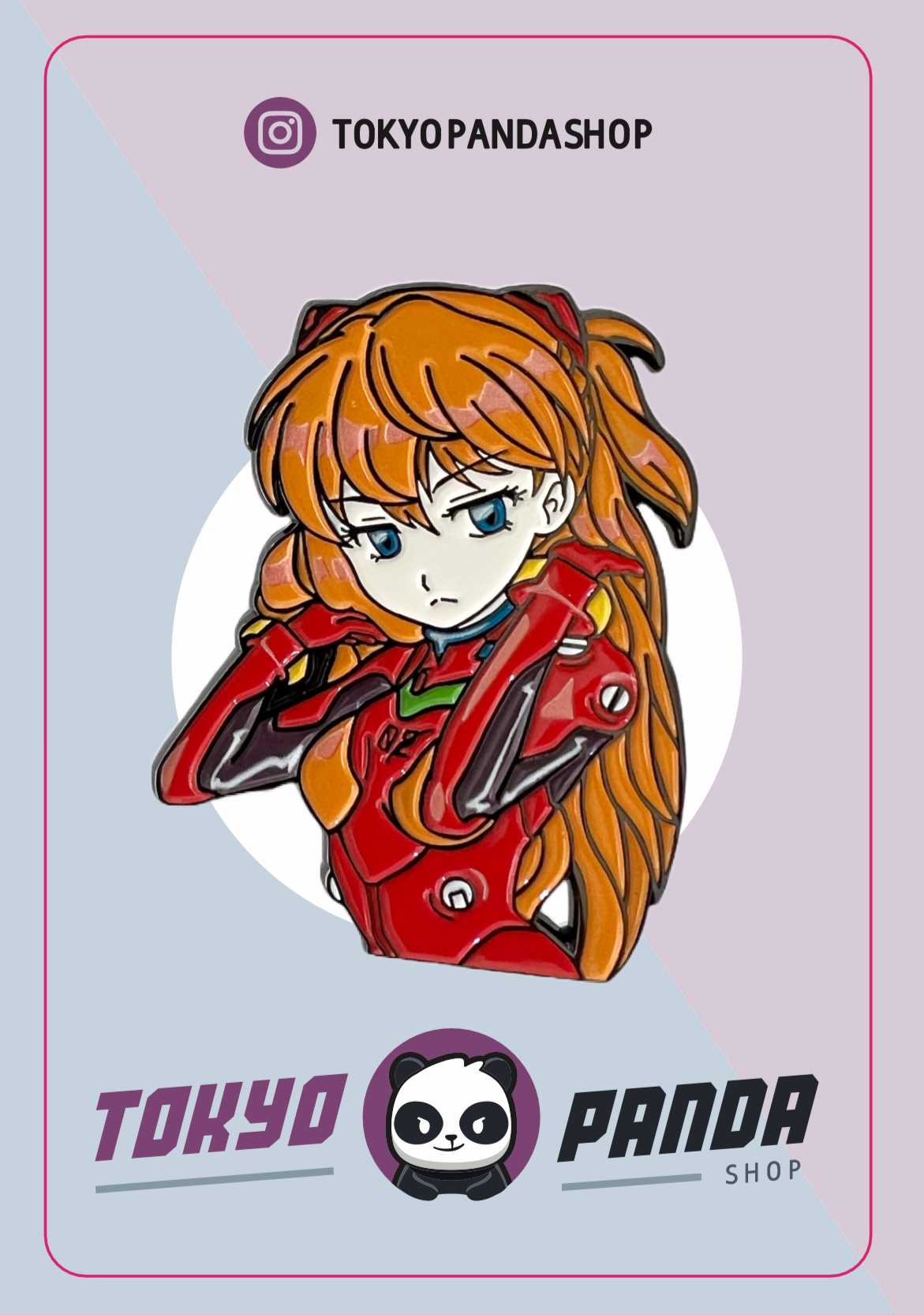 Evangelion Asuka Enamel Pin Badge