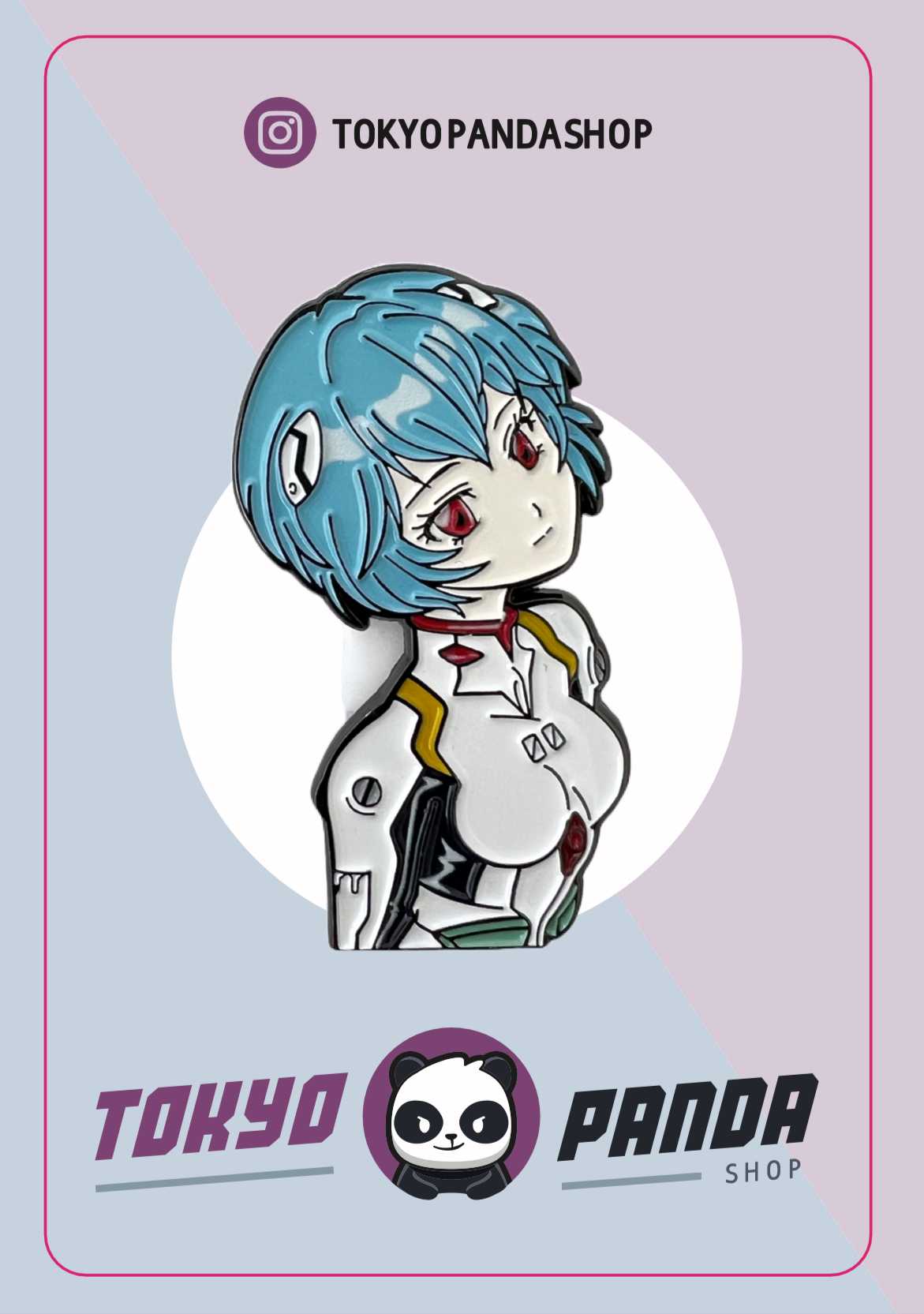 Evangelion Rei Enamel Pin Badge