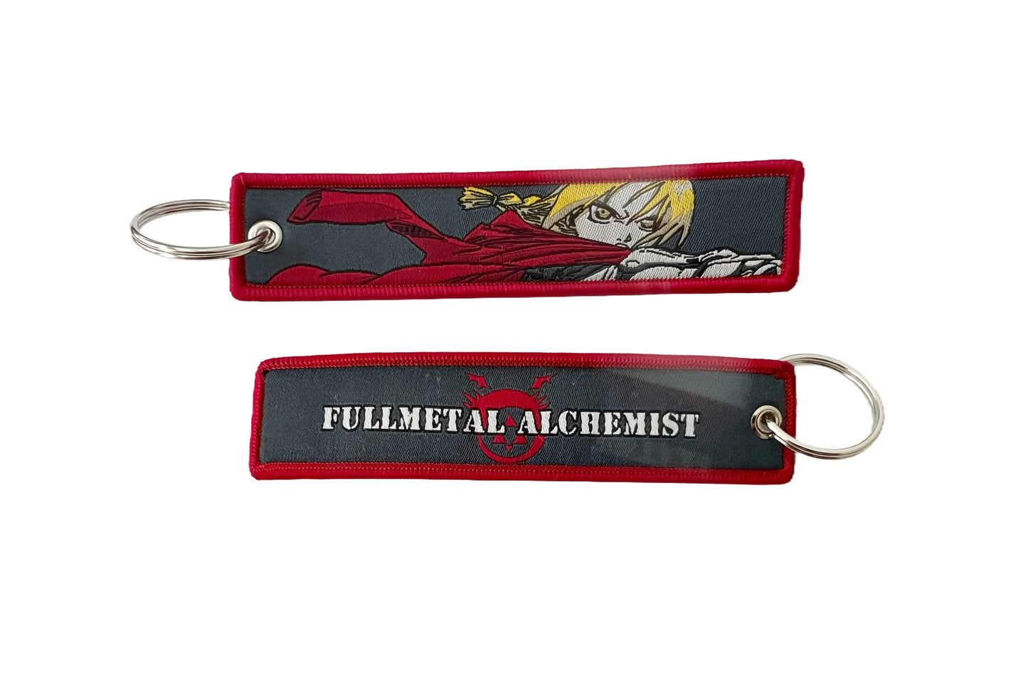 Japanese Manga Fullmetal Alchemist Fabric Keychain Embroidered 1 pcs