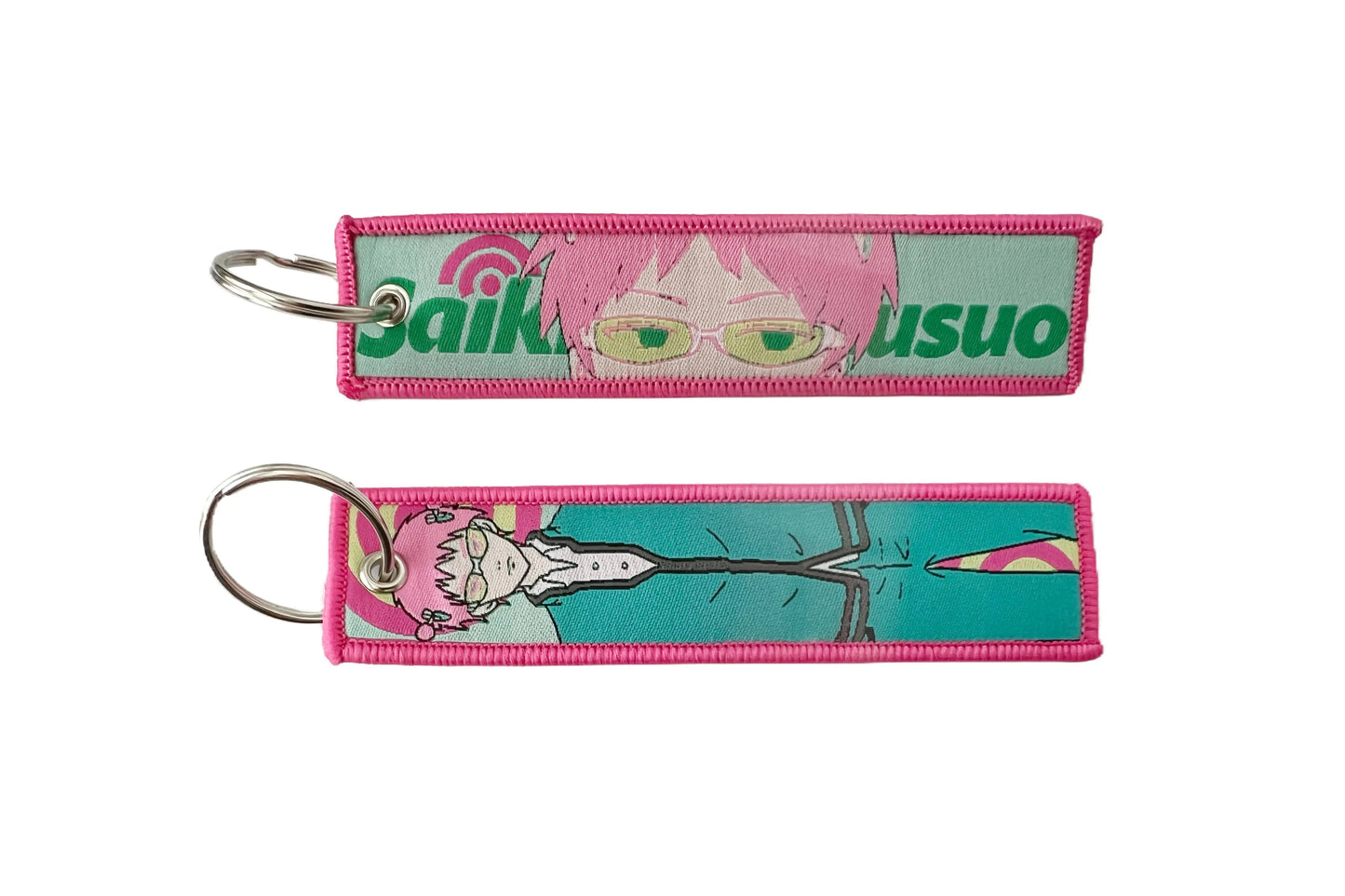 Japanese Manga Psychic Powers Fabric Keychain Embroidered 1 pcs