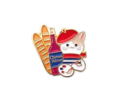 France Artist Cat Enamel Pin Badge