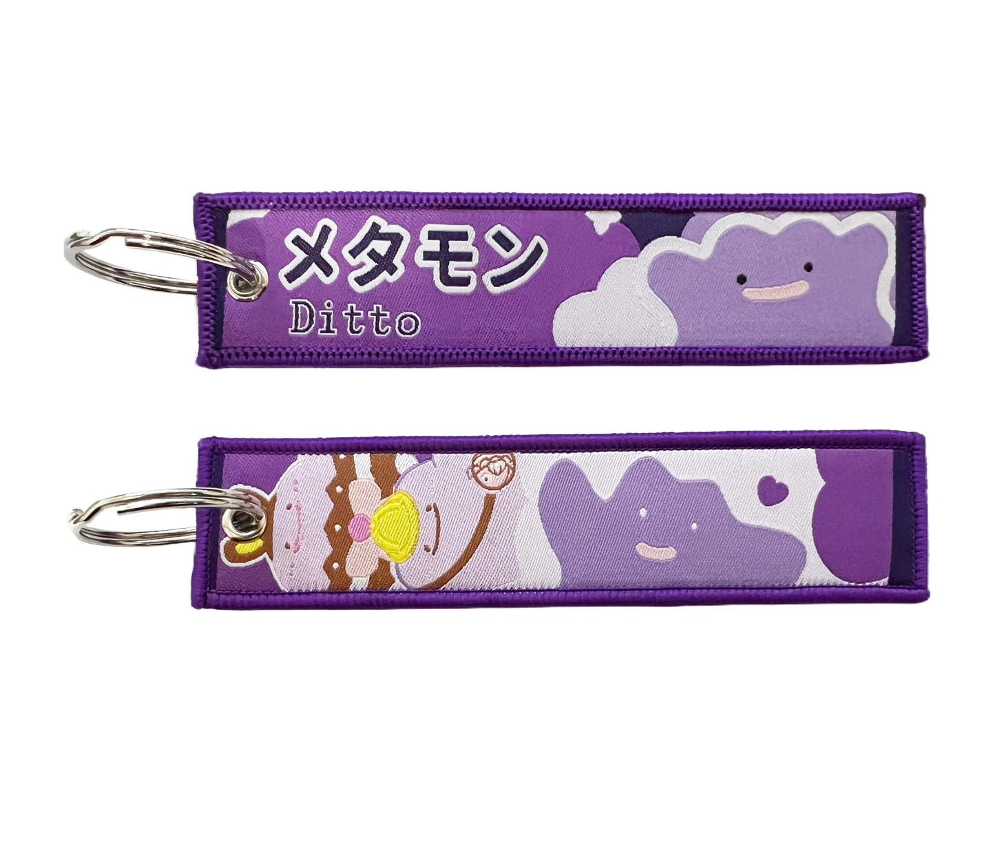 Japanese Pokemon Ditto Purple Themed Set Of One Embroidered Fabric Key japanese-pokemon-ditto-purple-themed-set-of-one-embroidered-fabric-key